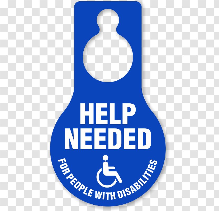 Door Hanger Advertising Handle Meeting - Disabled Person Transparent PNG
