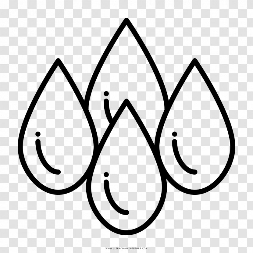 Drop Drawing Water Black And White Coloring Book Transparent PNG