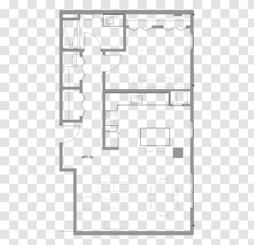 Floor Plan House Architecture Apartment - All Rights Reserved - Park Transparent PNG