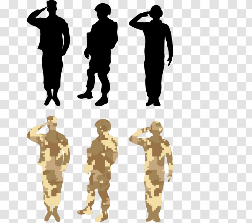 Euclidean Vector Soldier Download - Standing - Camouflage Military Clothing Transparent PNG