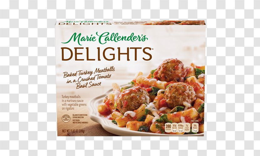 Meatball TV Dinner Stuffing Marie Callender's Frozen Food - Convenience - Italian Tomato Pie Transparent PNG