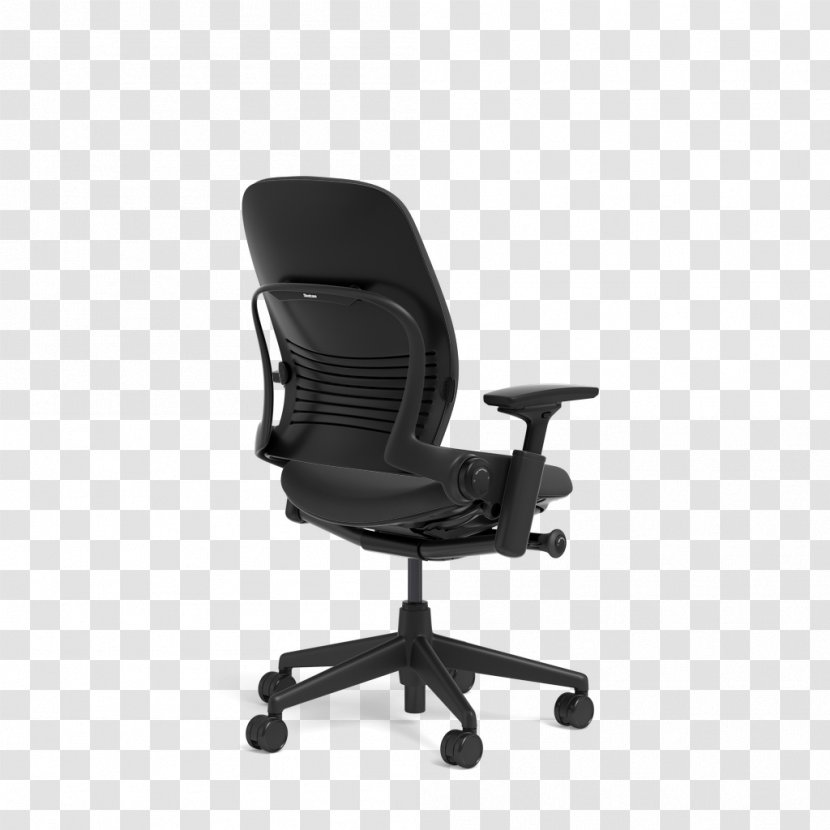 Office & Desk Chairs Furniture Swivel Chair - Black - Back Transparent PNG