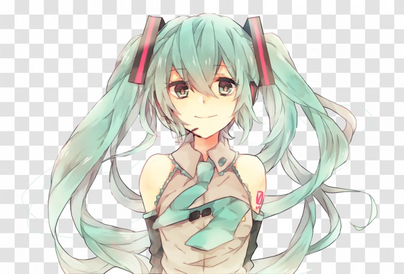 Hatsune Miku Bunches Ponytail Ryuryu Vocaloid - Cartoon Transparent PNG