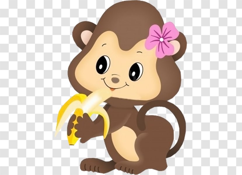 Banana Monkey Clip Art - Mammal Transparent PNG