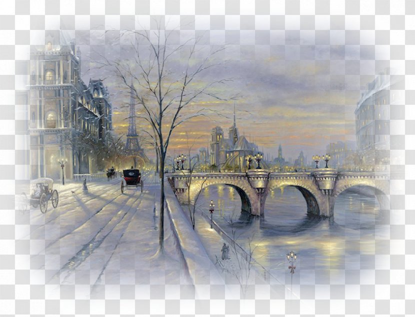 Paris Oil Painting Artist - Art - Winter Landscape Transparent PNG