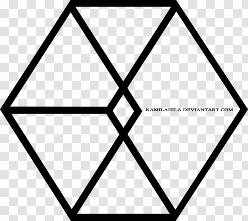 Exodus Ex'Act Logo K-pop - Black And White - Freehand Transparent PNG