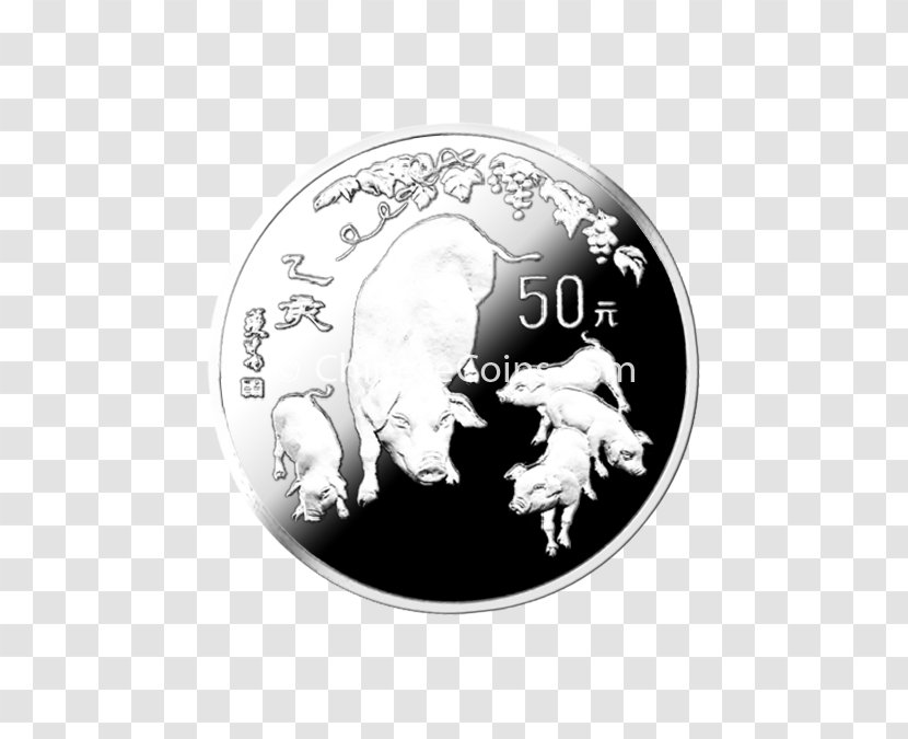 Silver Font - Pig Coin Transparent PNG