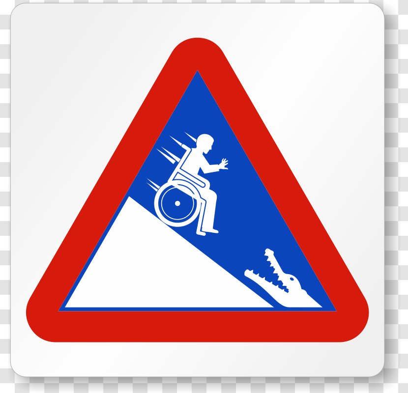 Crocodile Wheelchair Warning Sign Alligator - Images Free Transparent PNG