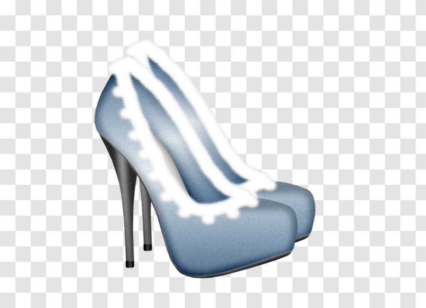 Slipper High-heeled Footwear Shoe Clip Art - Electric Blue - Silver High Heels Transparent PNG
