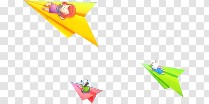 Paper Plane Airplane - Origami - Cartoon Airplane, Creative Taobao Transparent PNG