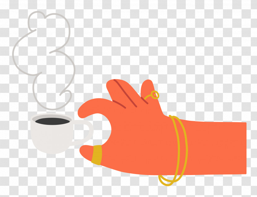 Hand Pinching Coffee Transparent PNG