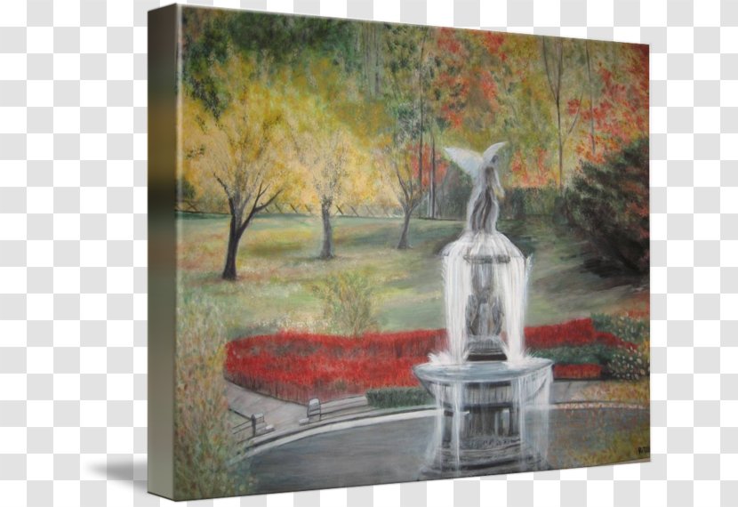 Bethesda Terrace And Fountain Landscape Painting Canvas Print Art - Artist Transparent PNG