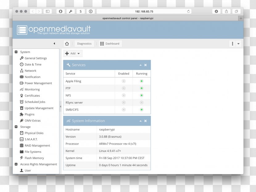 Computer Program OpenMediaVault Network Storage Systems Plug-in Raspberry Pi - Linux Transparent PNG