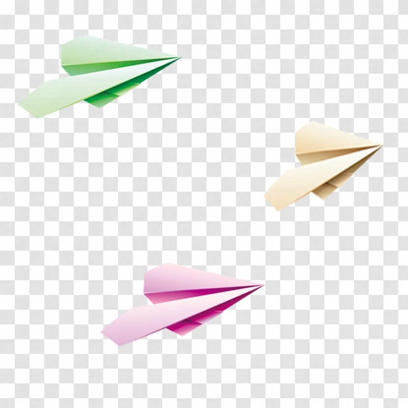 Angle Pattern - Pink - Paper Airplane Transparent PNG