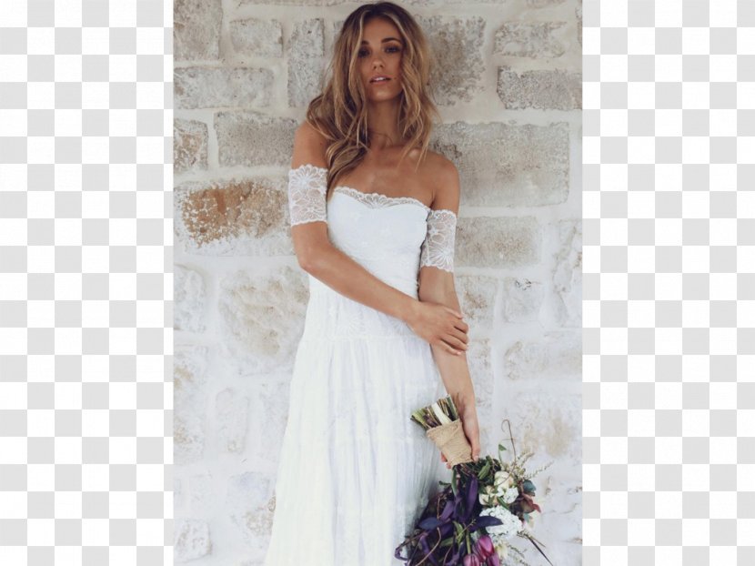 Wedding Dress Gown Bride - Flower - Lace Transparent PNG