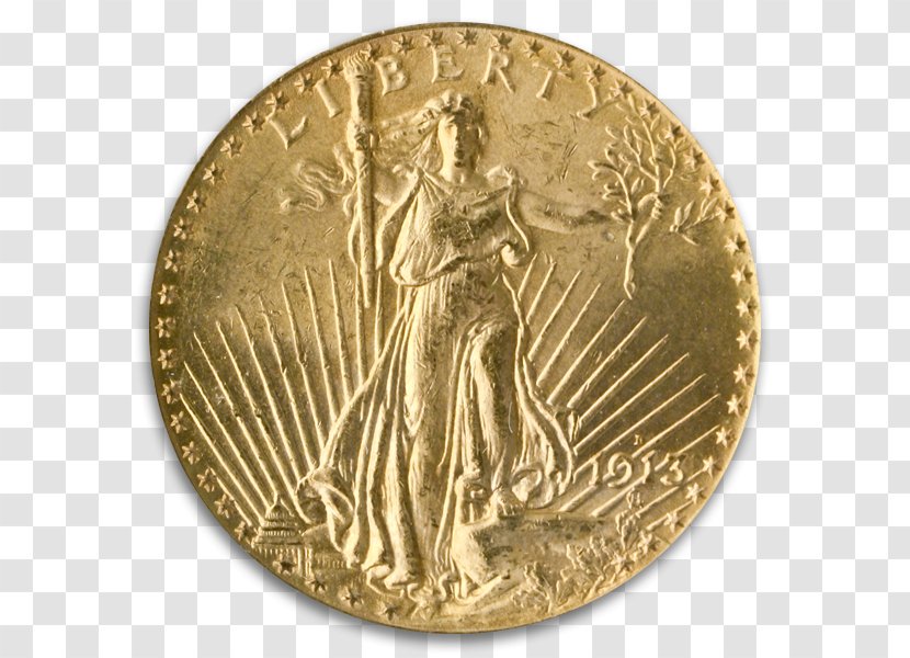Coin Gold Saint-Gaudens Double Eagle - Medal Transparent PNG