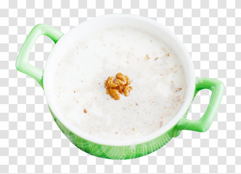 Plant Milk Breakfast Cattle Oatmeal - Dish - Oat Walnut Porridge Transparent PNG