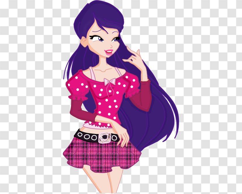 Black Hair Clothing Character Clip Art - Tree - Winx Club Season 4 Transparent PNG