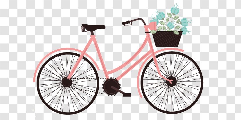 Life Is Like Riding A Bicycle. To Keep Your Balance You Must Moving. Cycling Sticker Clip Art - Bicycle Saddle - Filled With Pink Flowers Vector Material Transparent PNG