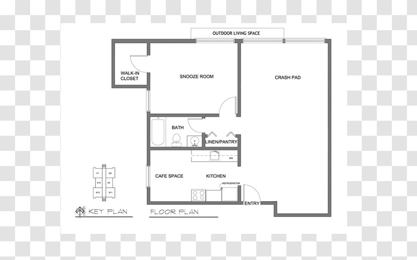 Apartment Floor Plan Bedroom - Renting Transparent PNG