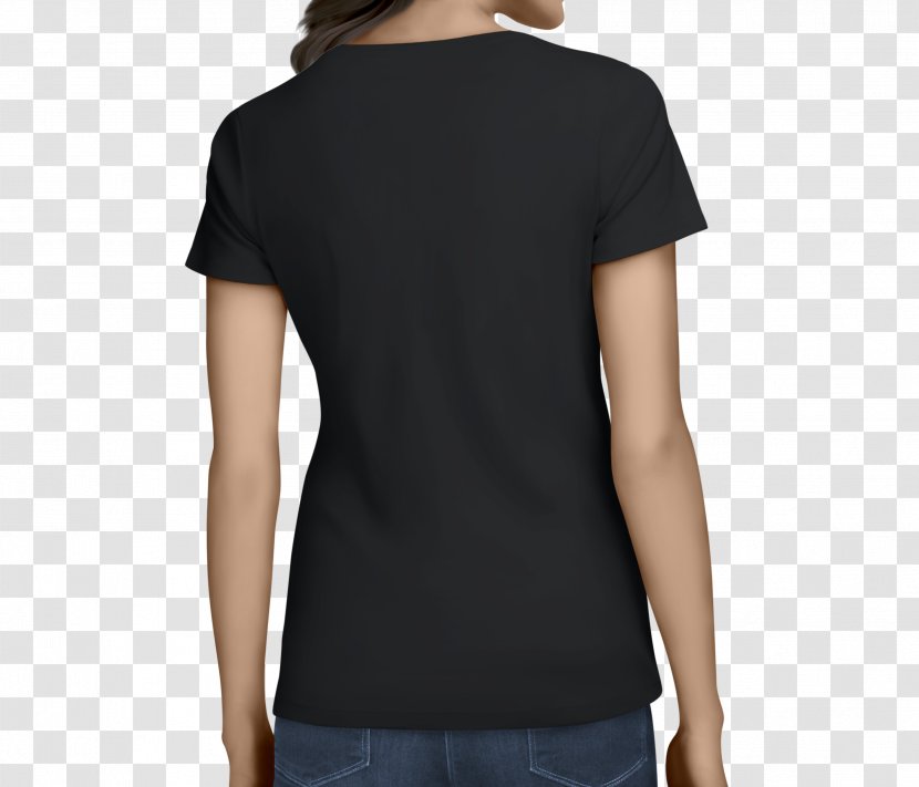 Printed T-shirt Long-sleeved - Black Transparent PNG