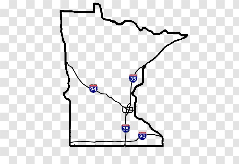 Interstate 35E Minnesota Deer Hunter's Association US Highway System Clip Art - Map Transparent PNG