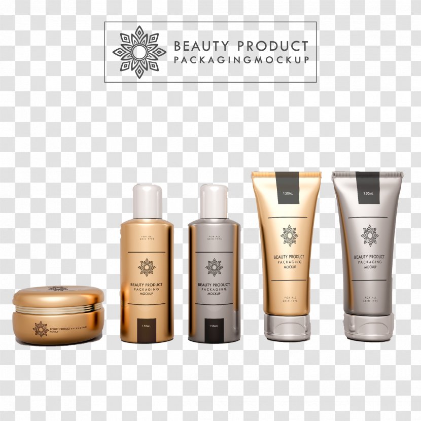 Cosmetics Graphic Design Designer - Makeup - Beauty Skin Care Set Transparent PNG