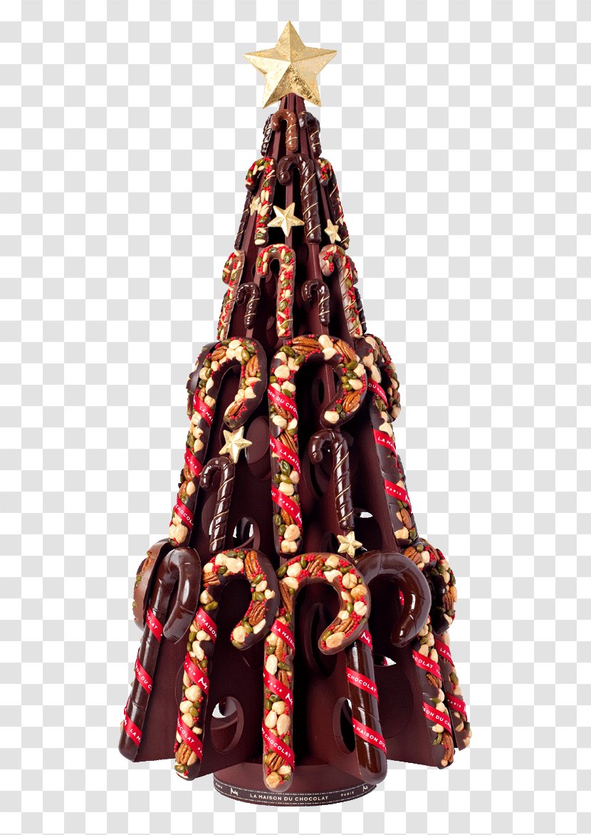 Christmas Tree La Maison Du Chocolat Yule Log Chocolate - Chocolatier Transparent PNG