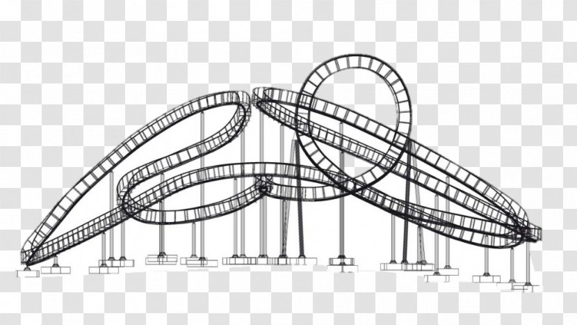 Roller Coaster Bachelor's Degree Masterarbeit Master's Diploma - Black And White - Drawing Transparent PNG
