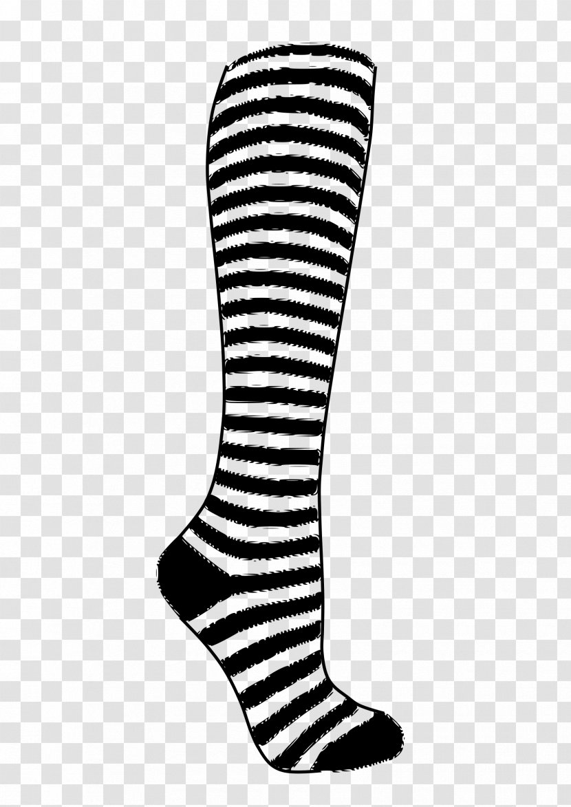 Sock Knee Highs White Christmas Stockings - Flower - Socks Transparent PNG