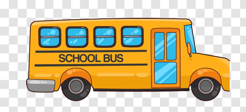 School Bus Cartoon - Toy Vehicle - Commercial Transparent PNG