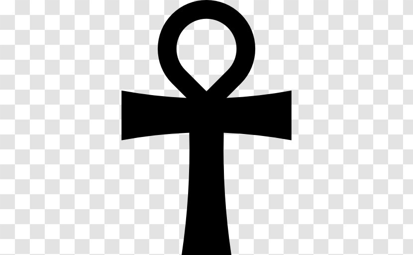 Ancient Egypt Ankh Symbol Egyptian - Black And White - Vector Transparent PNG