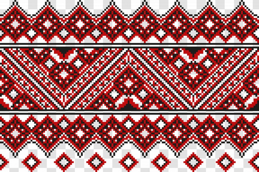 Ukrainian Embroidery Cross-stitch Pattern - Crossstitch Transparent PNG