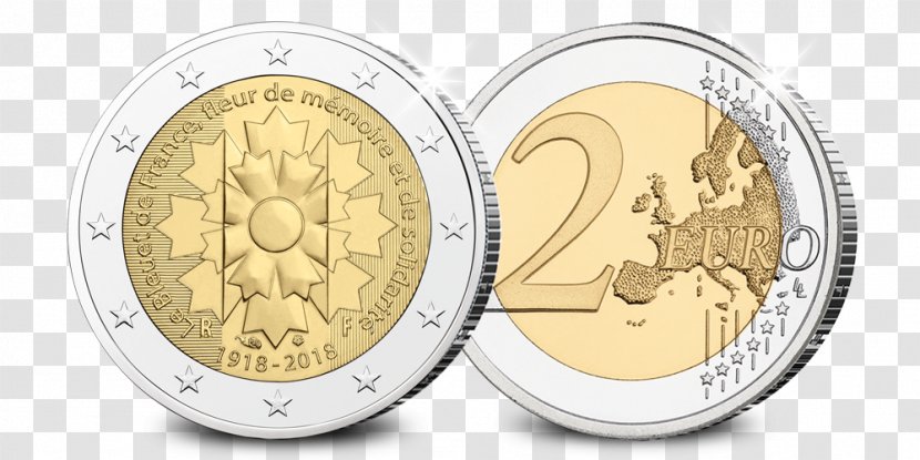 2 Euro Commemorative Coins Belgium Coin - Currency Transparent PNG