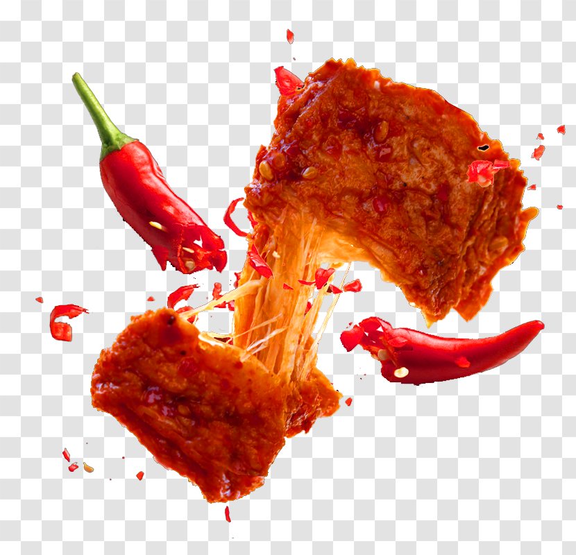 Chilli Chicken Nugget Chili Pepper - Free Spicy Shredded Pull Image Transparent PNG