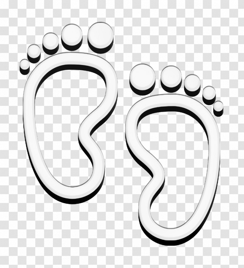 Baby Footprints Icon Shapes Icon Baby Pack 1 Icon Transparent PNG