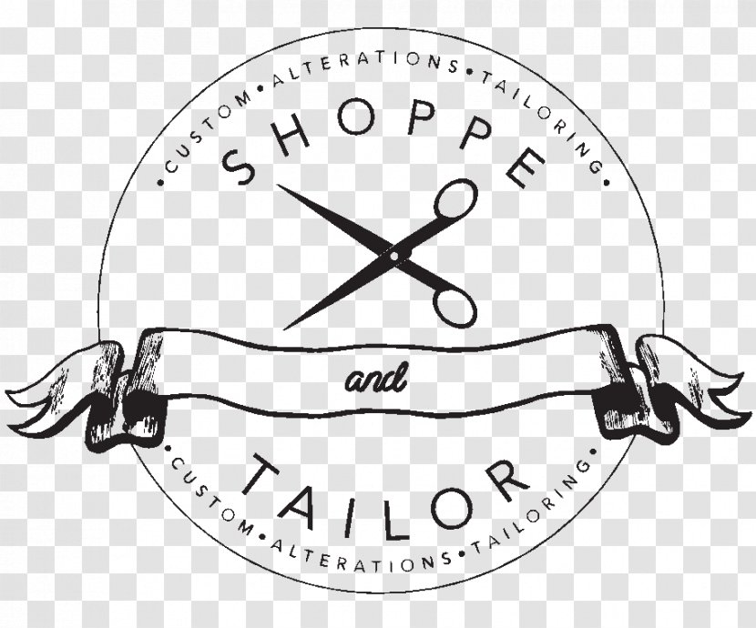 Shoppe And Tailor Clothing Boutique Fashion - Black White - Logo Transparent PNG