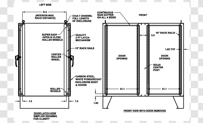 Furniture Floor Plan Line Angle - Door Transparent PNG
