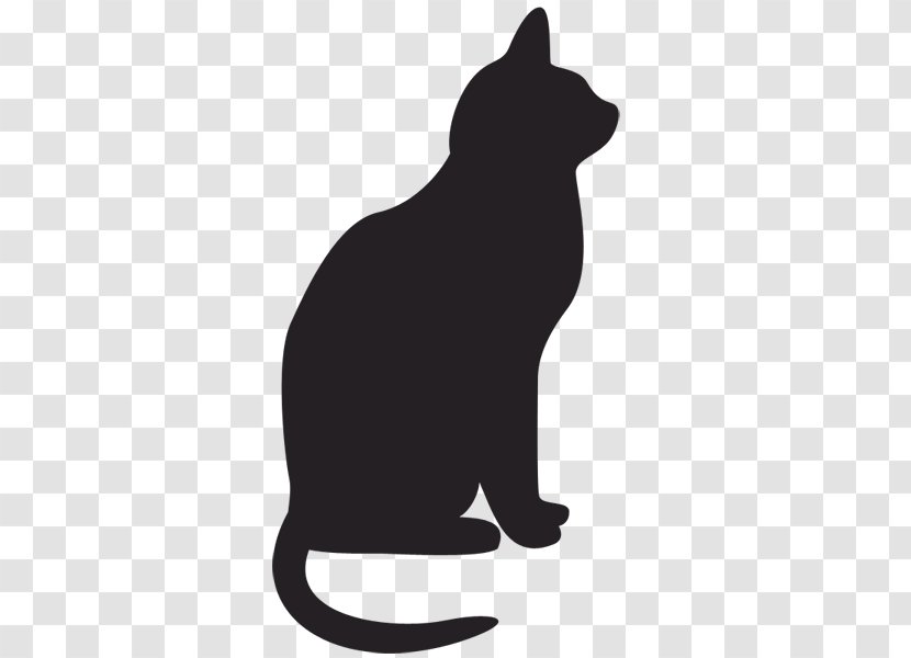 Black Cat Kitten Clip Art - Whiskers Transparent PNG