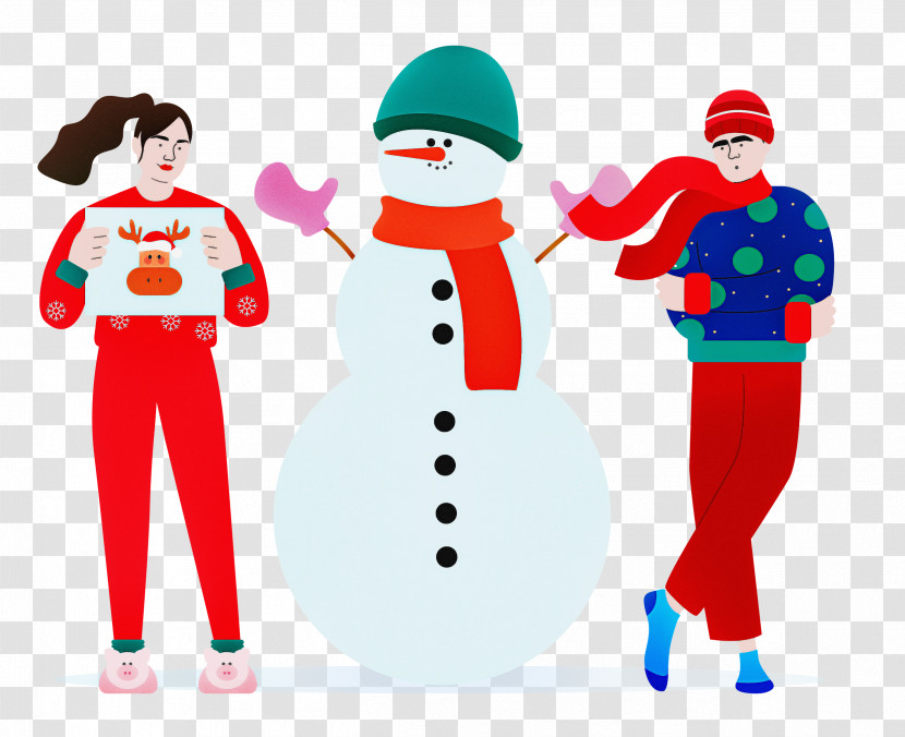 Christmas Winter Snowman Transparent PNG