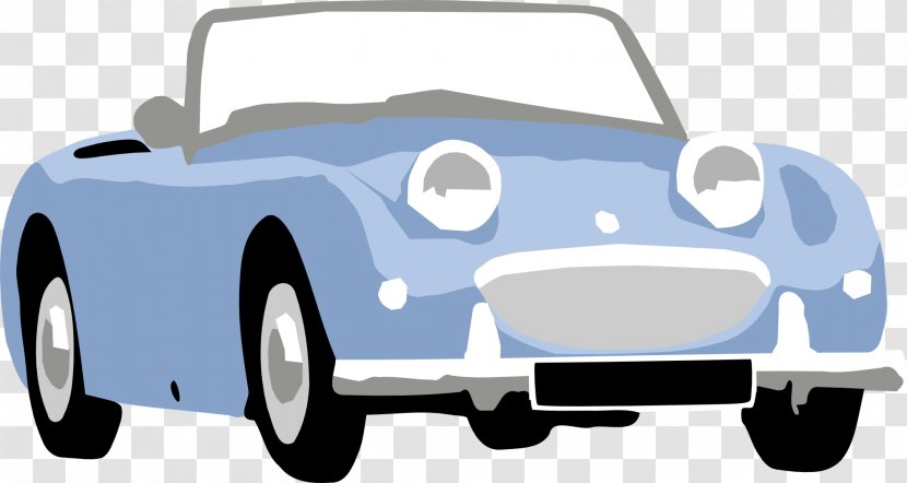 Sports Car Convertible Clip Art - Blue - Cliparts Transparent PNG