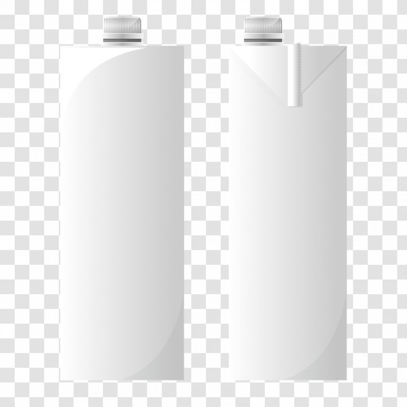 Bottle White Cylinder - Drinkware - Vector Milk Box Transparent PNG