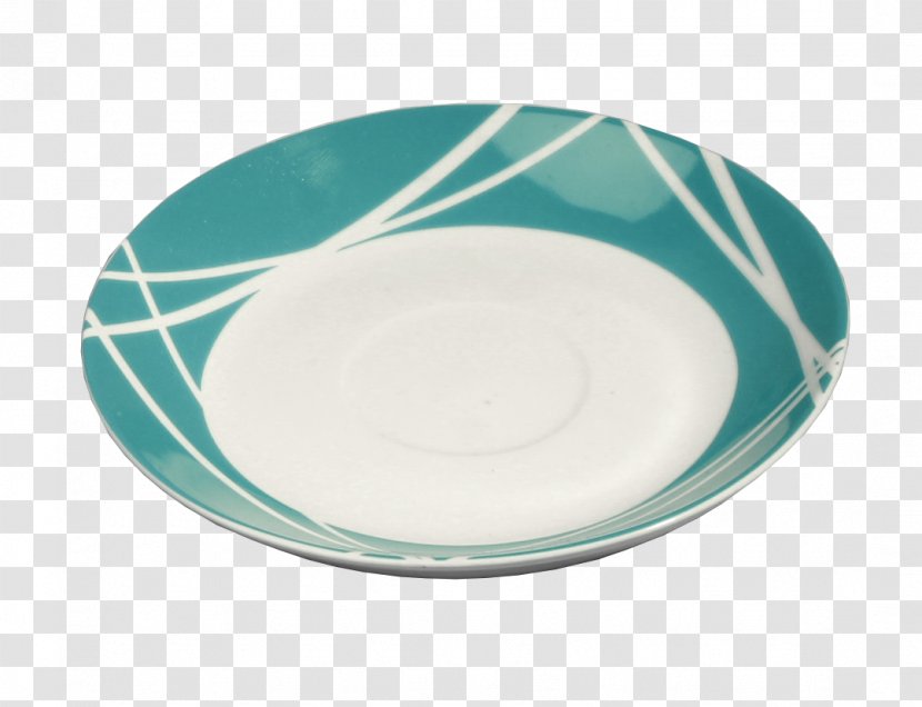 Plate Tableware Saucer Turquoise Porcelain - Dishes Set Transparent PNG