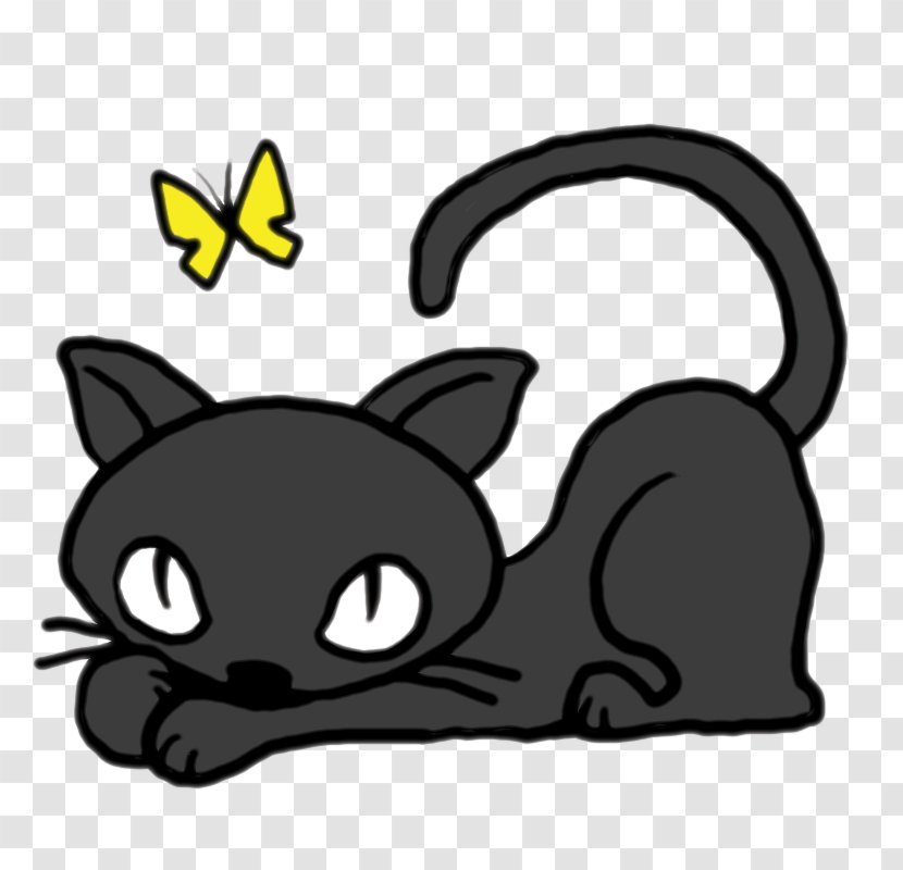 Kitten Whiskers Black Cat Clip Art - Heart Transparent PNG