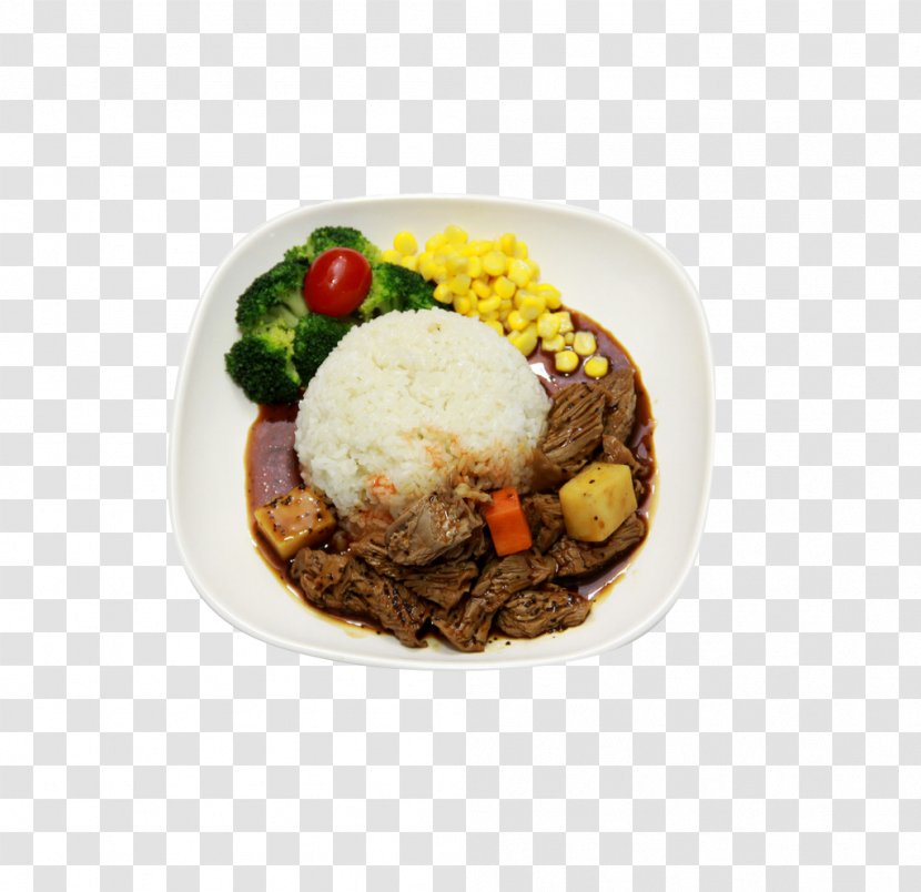 Asian Cuisine Gyu016bdon Chicken Curry Food Black Pepper - Beef Rice Transparent PNG