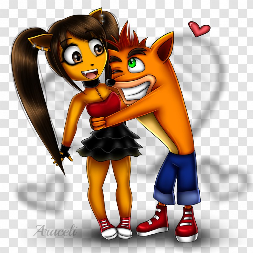 Crash Bandicoot Tawna Coco Nina Cortex - Heart Transparent PNG