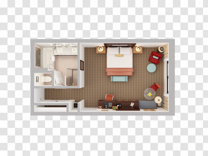 Arizona Biltmore Hotel Floor Plan Bedroom - House - Bed Top View Transparent PNG
