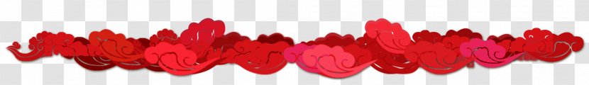Red Download Icon - Chinese Decorative Clouds Background Edge Transparent PNG