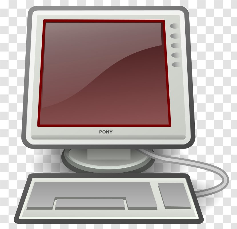 Laptop Clip Art - Computer Monitor Accessory - Cartoon Red White Screen Transparent PNG