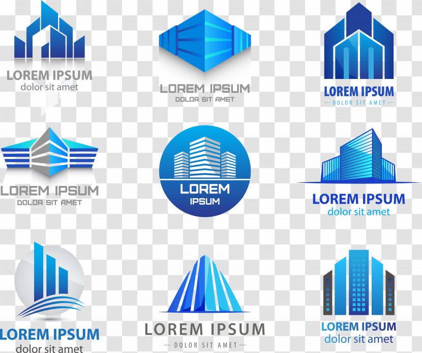 Logo Building Real Estate - Diagram - Vector LOGO Transparent PNG